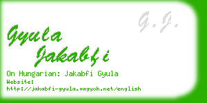 gyula jakabfi business card